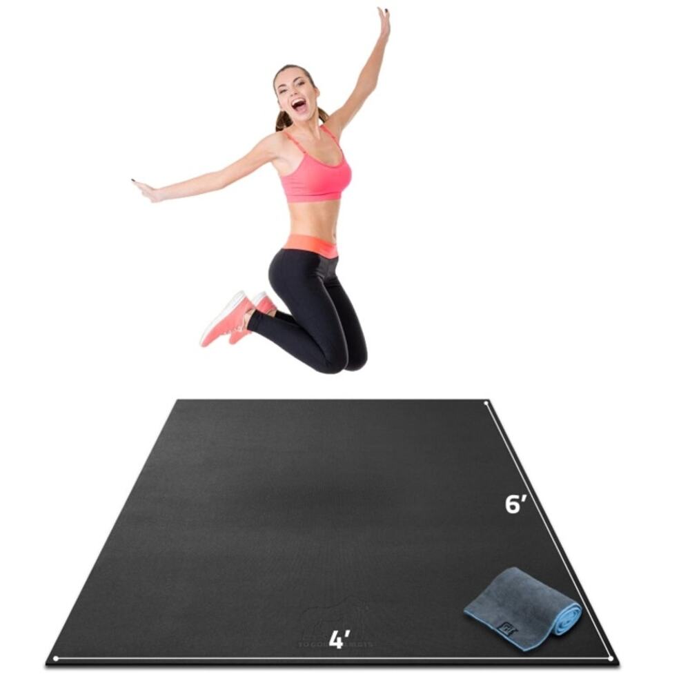 Gorilla Mats Large 6x4 Exercise Mat 1/4" Thick Home Gym Workout Floor NEW
